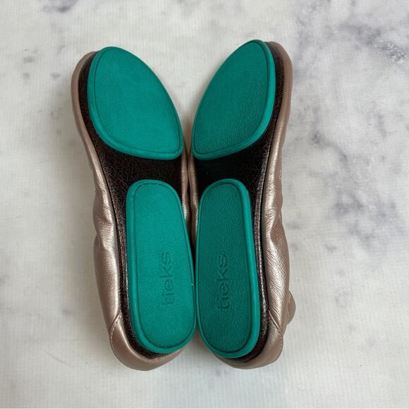 Tieks Rose Gold Foldable Leather Flats - Picture 8 of 10